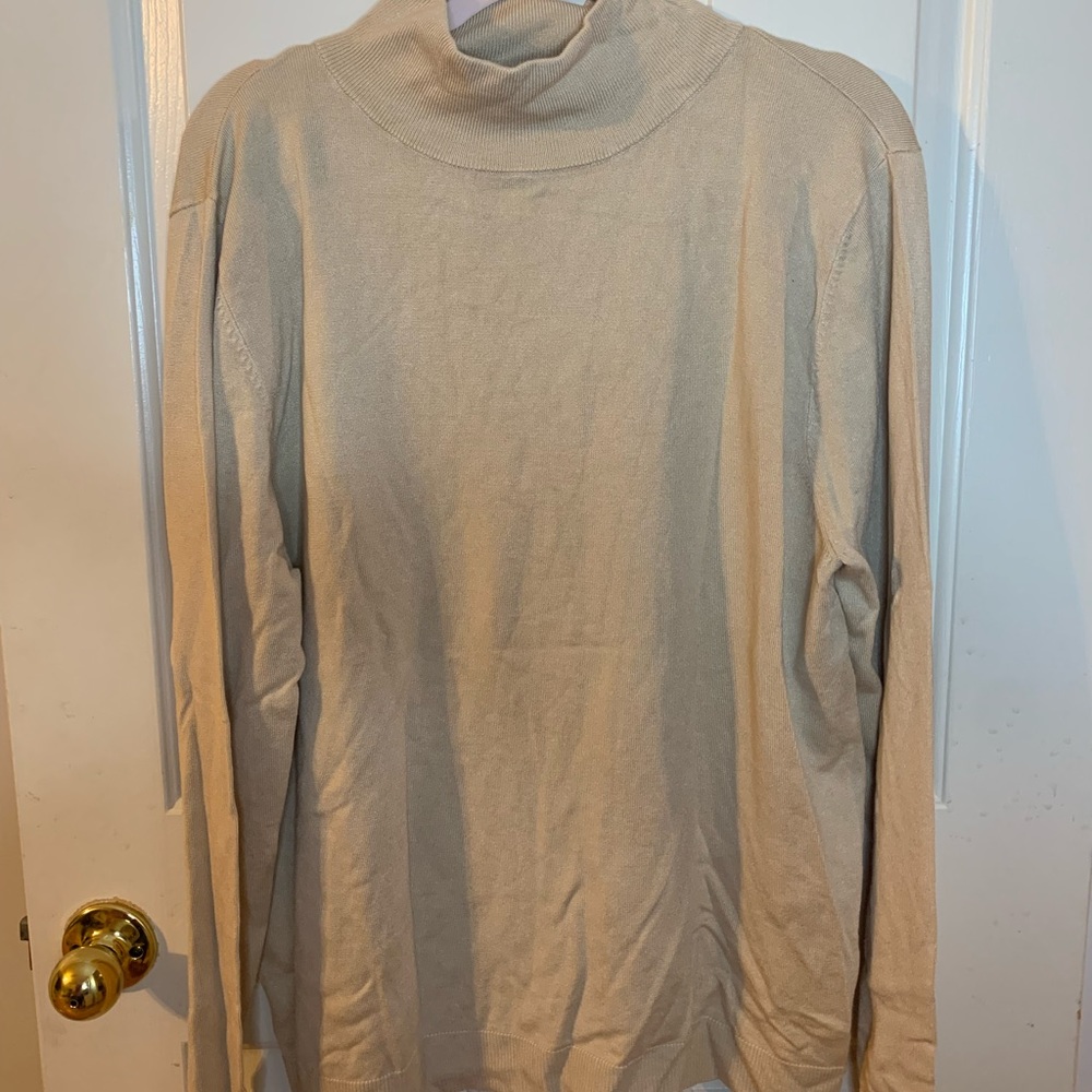Beige Turtleneck Sweater